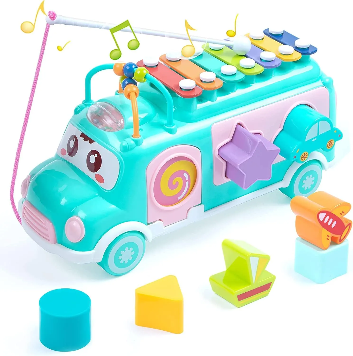 Plastic Musical Happy Bus